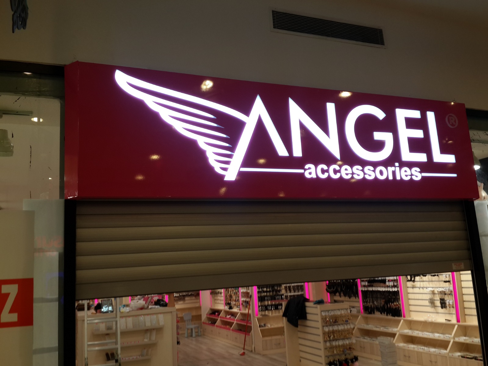 Podświetlany szyld Angel Accessories