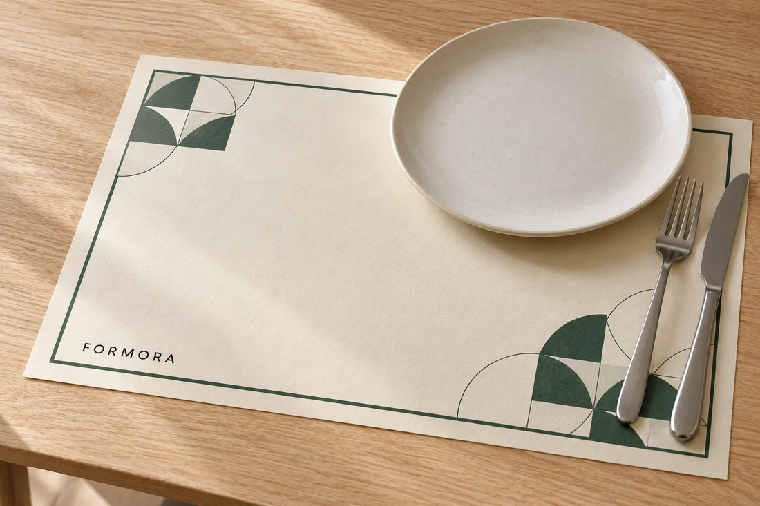 Przykładowa papierowa podkładka gastronomiczna