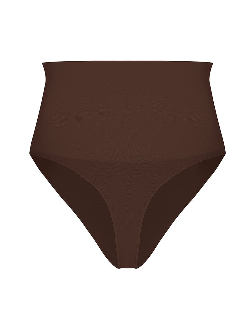 Stringi modelujące Comfort z fiszbinami BROWN