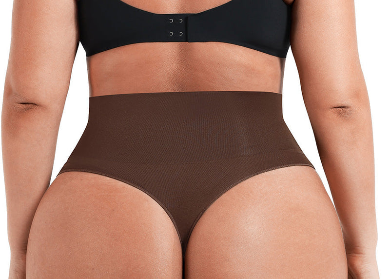 Stringi modelujące Comfort z fiszbinami BROWN