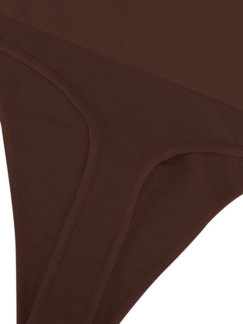 Stringi modelujące Comfort z fiszbinami BROWN